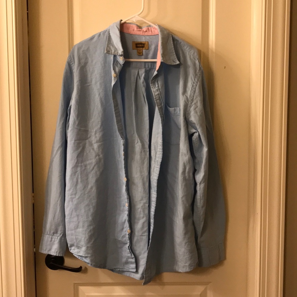 Light blue button down